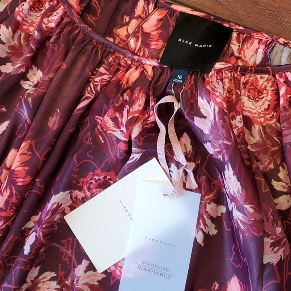 NWT Alex Marie Midi Length Floral Dress sz 12 - Picture 3 of 8